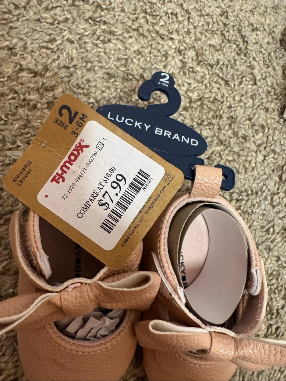 Lucky Brand PinkBow Baby Crib Shoes